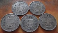 5 Franken Silber + 6 kleine Münzen siehe Fotos Lübeck - Kücknitz Vorschau