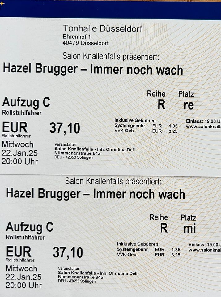 Hazel Brugger - Immer noch wach 22.01.25 Düsseldorf Rollstuhl in Düsseldorf