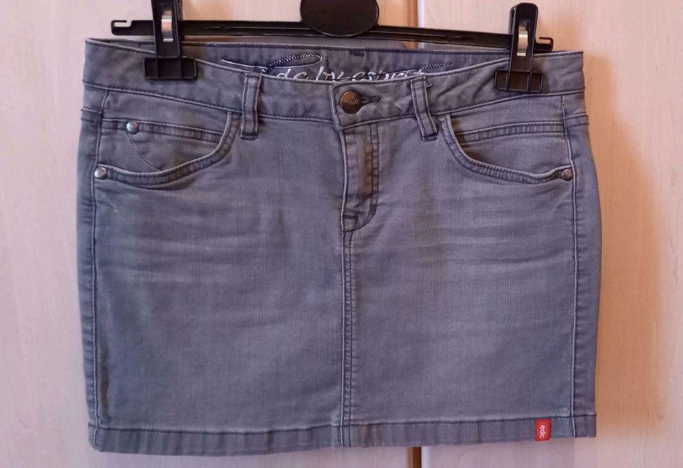 Jeans-Rock, Rock grau, Gr. 34/S von edc/Esprit in Zachenberg