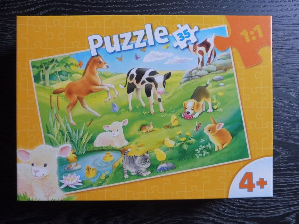 PUZZLE Tierbaby 35 T, 4 +, B 33,5 L 23 c m,Fohlen LAMM Welpe Kalb in Bochum