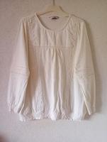 woman essentials, weißes Langarmshirt, Gr. 48/50, Stickerei Baden-Württemberg - Heilbronn Vorschau