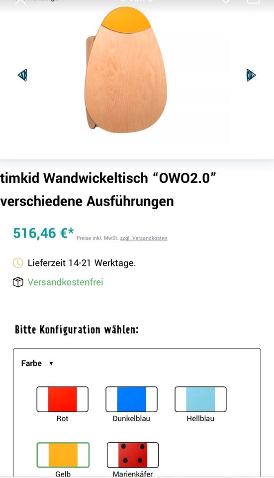 Timkid Owo Wickelei Wickeltisch ❣️ NP 500€ in Wolnzach