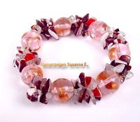 Armband Glas Lampwork Style Bonze Weinrot Nordrhein-Westfalen - Erftstadt Vorschau