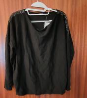 Leichter Pulli Schwarz Pailetten am Arm Gr. M bis Gr. 46 tragbar Bayern - Uffing Vorschau