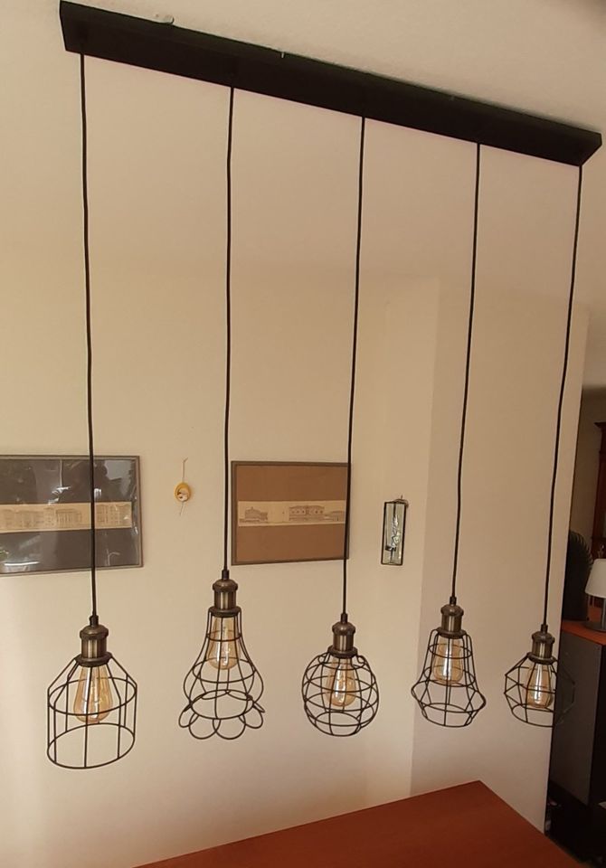 4er-Vintage Deckenlampe im Industriedesign in Alfter