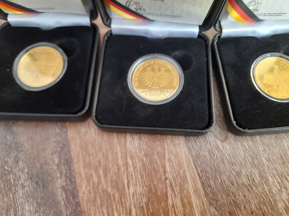 100 Euro € Gold Goldmünze 1/2 Unze 999.9 15,55 Gramm verschiedene in Cloppenburg