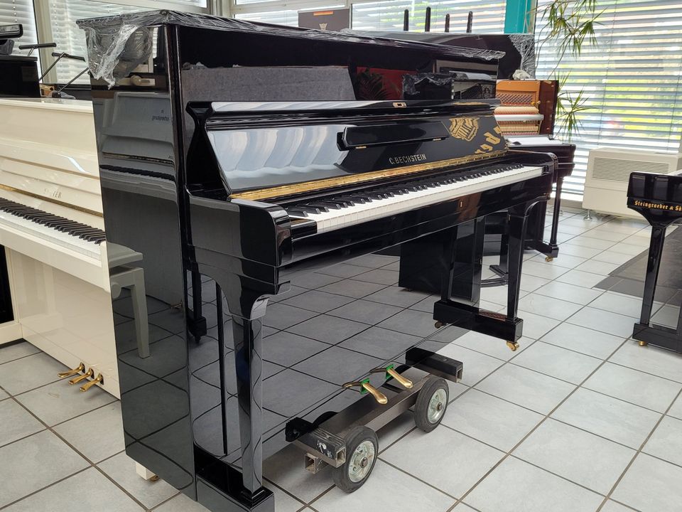 Klavier C. Bechstein, ca. 1984 schwarz poliert, Made in Germany in Lautertal