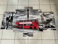 Wandbild roter Bus, London (5 Teilig) Bild auf Vlies 200 x 100 cm Nordrhein-Westfalen - Kamp-Lintfort Vorschau