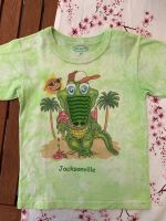 Hellgrünes T-Shirt mit Krokodilprint im Batiklook Größe 4T Niedersachsen - Uetze Vorschau