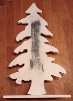 Weihnachtsdeko - Holz-Tannenbaum im Shabby-Look – ca. 50 cm hoch Essen - Steele Vorschau