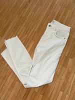 Jeans weiß / Only 36 S 7/8 Hose Skinny Fransen Bayern - Stefansberg Vorschau