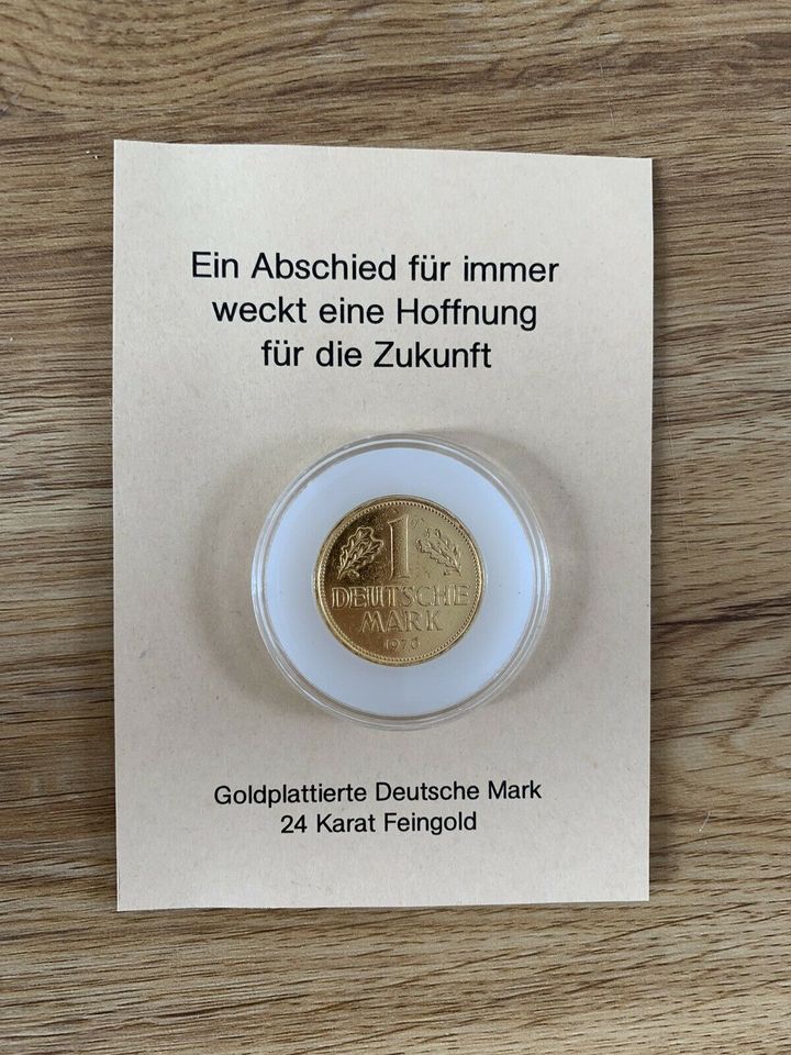 Goldplattierte Deutsche Mark von 1970 in Leipzig