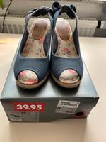 Sandalen Esprit blau Gr. 38, Wedges, Peeptoe, Keilabsatz Bayern - Neu Ulm Vorschau