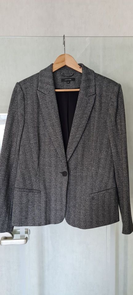 Blazer von Comma schwarz/grau Gr.44 aktuelle Mode-Kollektion in Bornheim