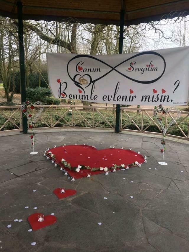 Heiratsantrag Banner Pankart Hochzeitsbogen roter Vip Teppich in Duisburg