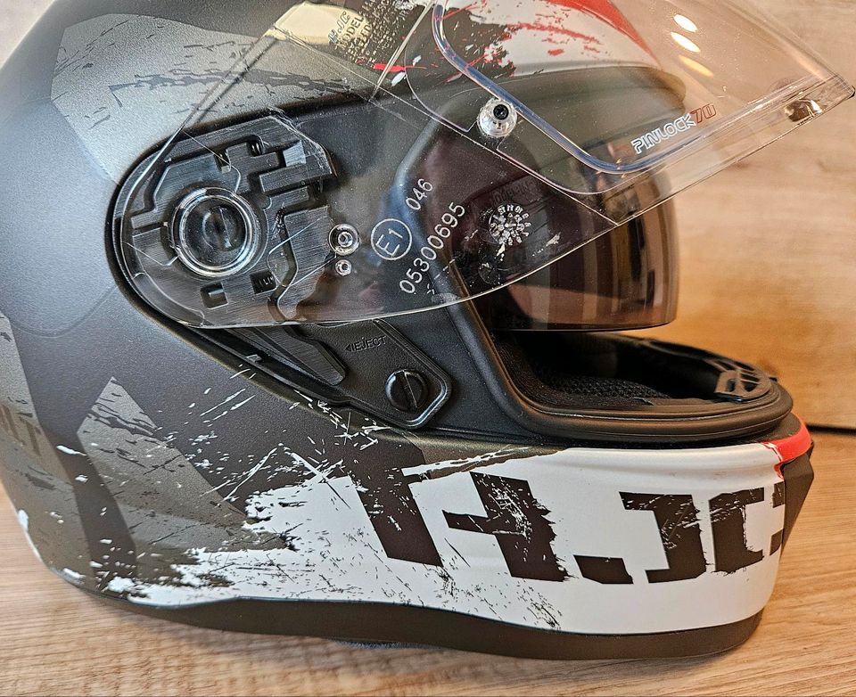 Motorradhelm Helm HJC I70, Sonnenblende, Pinlock, neuwertig! in Schefflenz