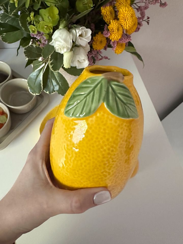 Set Zitronen Vase Vasen boho skandi deko in Herford