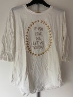 Zara Longsleeve 3/4 Arm Shirt top Love weiß gold Nordrhein-Westfalen - Hückeswagen Vorschau