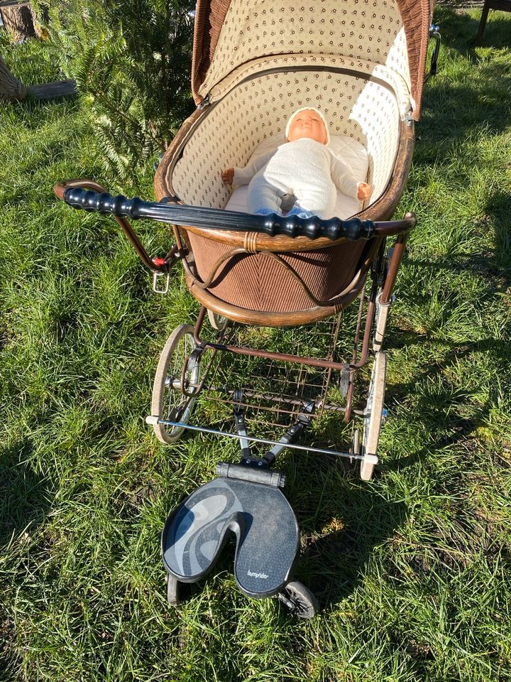 Kinderwagen vintage Cord/ Holz Retro in Neustrelitz