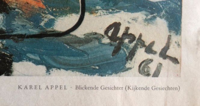 Karel Appel * Blickende Gesichter * Kunstdruck in Holle