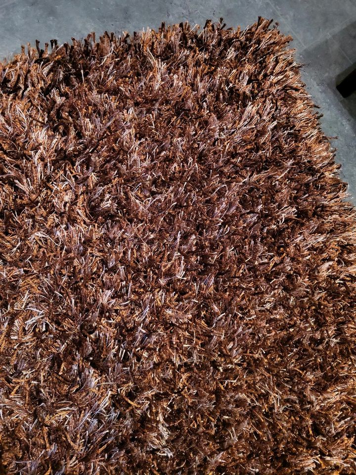 Brauner flauschiger Teppich in Holzwickede