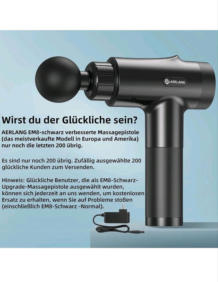 AERLANG Muskel Massagepistole, Massagegerät, Massage Gun mit 20 a in Tübingen