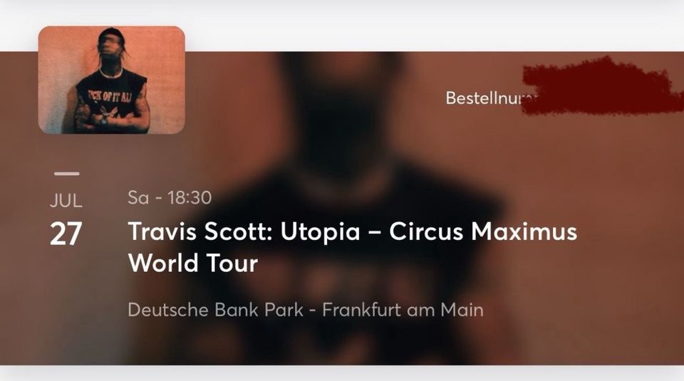 2x TRAVIS SCOTT FRANKFURT in Darmstadt