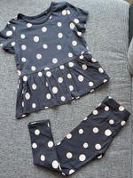 TU süßes Set Shirt grau Punkte & Leggings neu in 110 4-5 Bayern - Glonn Vorschau