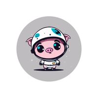 Astronauten Kawaii Ferkel Sticker - 3x3cm Anime manga chibi Berlin - Rudow Vorschau