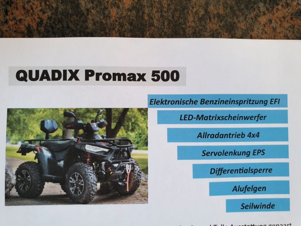 ATV / QUAD Quadix Promax 500 mit Servolenkung SOFORT VERFÜGBAR in Oststeinbek