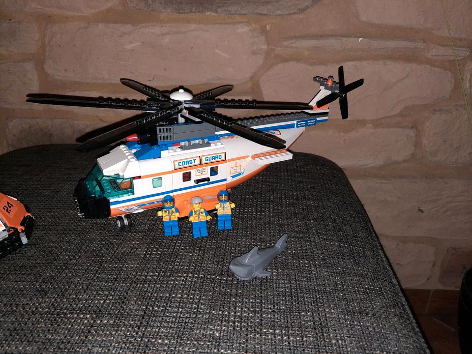 Lego 7738, Helikopter Küstenwache mit Insel, komplett,  wie neu in Tetenhusen