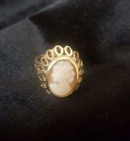 Gemme Ring Gold 333 Muschelkamee Cameo 333er Goldring 8k Gemme Mitte - Wedding Vorschau