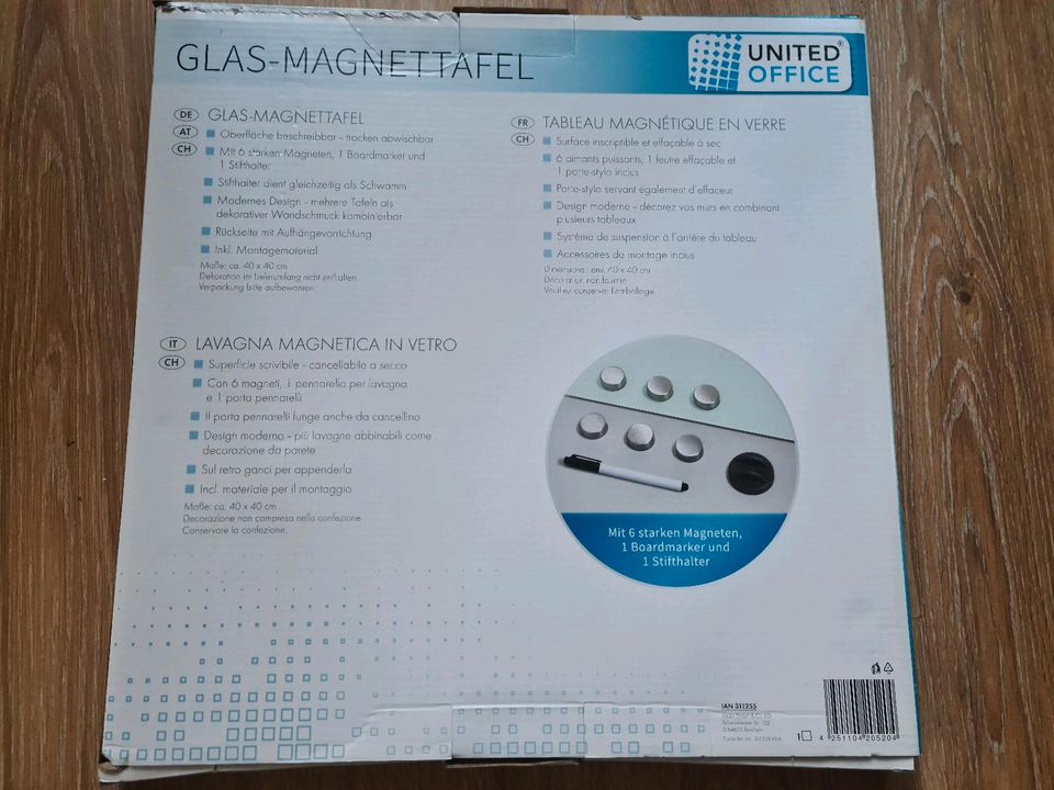 Neu!! Glas Magnettafel + 6 Magnete + Boardmarker + Stifthalter in Köln