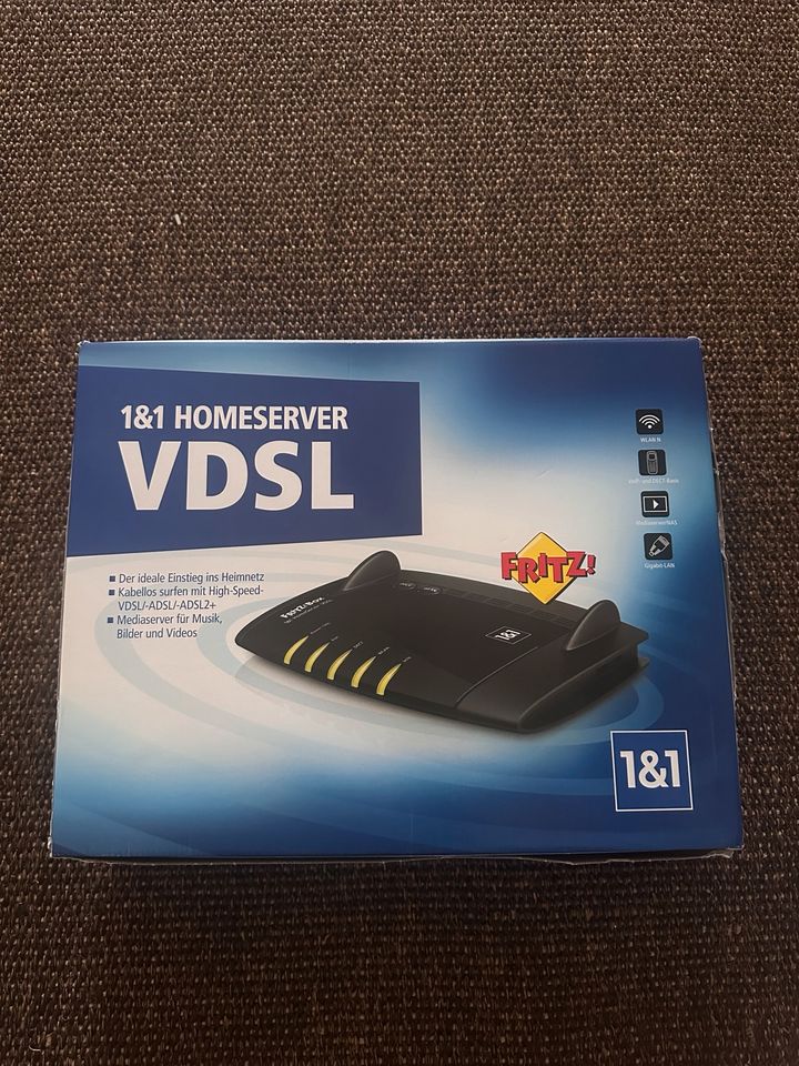 1&1 Homeserver VDSL Router (inklusive LAN Kabel + OVP) in Lauda-Königshofen