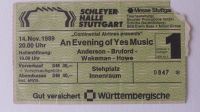 YES Konzertkarte Ticket vom 11.11.1989 Baden-Württemberg - Rielasingen-Worblingen Vorschau