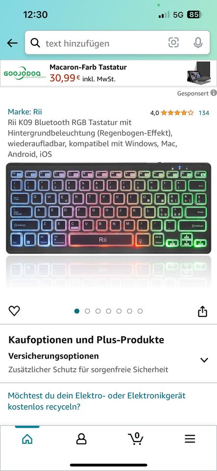 Tastatur und mouse zu verkaufen NEU in Hannover