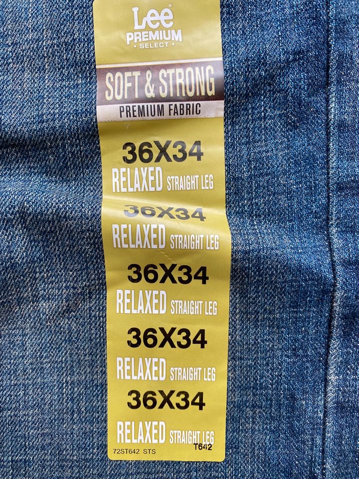 LEE Jeans Hose Premium Select Relaxed Straight Leg 36 x 34 USA in Krummwisch