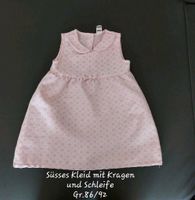 Süßes rosefarbenes festliches Kleid Punkte Schleife Gr.86/92 Baden-Württemberg - Mosbach Vorschau