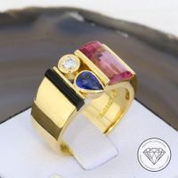 M*202829 Wert 3.450,- Cadeaux Edelstein Ring 750 Gold 18 Kt XXYY Essen - Karnap Vorschau