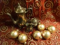 Weihnachtsschmuck Christbaumkugeln Gold 6 Stück - Vintage Dithmarschen - Heide Vorschau