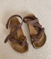 Birkenstock Yara Echtleder Nubuk Habana Knöchelriemen Zehentrenne Brandenburg - Templin Vorschau