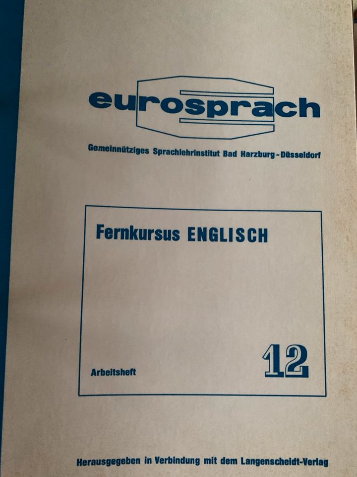 Fernkurs Englisch, Langenscheidt Verlag, Vintage, Rarität in Quakenbrück