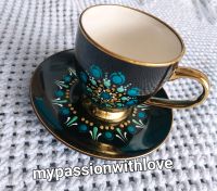 Handbemalt Tasse u. Untersetzer Kaffeetasse Set Baden-Württemberg - Löchgau Vorschau