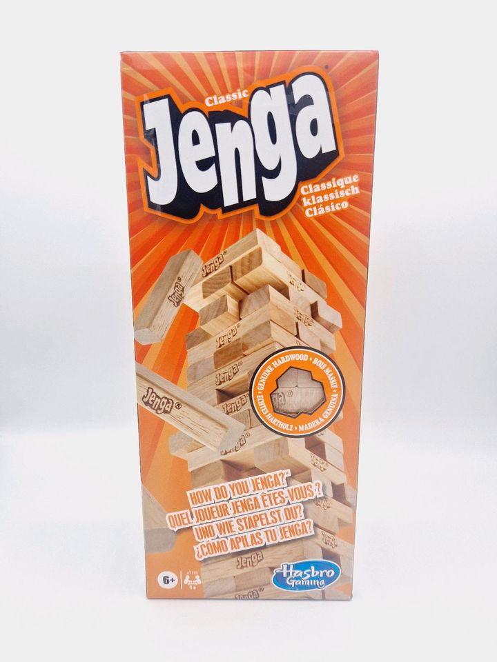 Jenga Classic Hasbro klassisches Spiel mit Hartholz-Klötzen NEU in Rhauderfehn