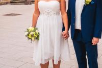 Kurzes trägerloses Hochzeitskleid/ Brautkleid Rheinland-Pfalz - Obrigheim Vorschau