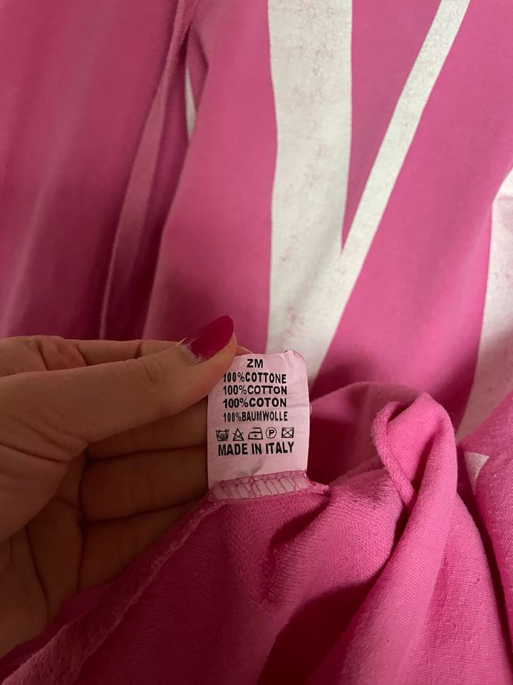 Made in Italy Sweatshirt Shirt Tunika Vokuhila Pink Oversized in Heuchelheim