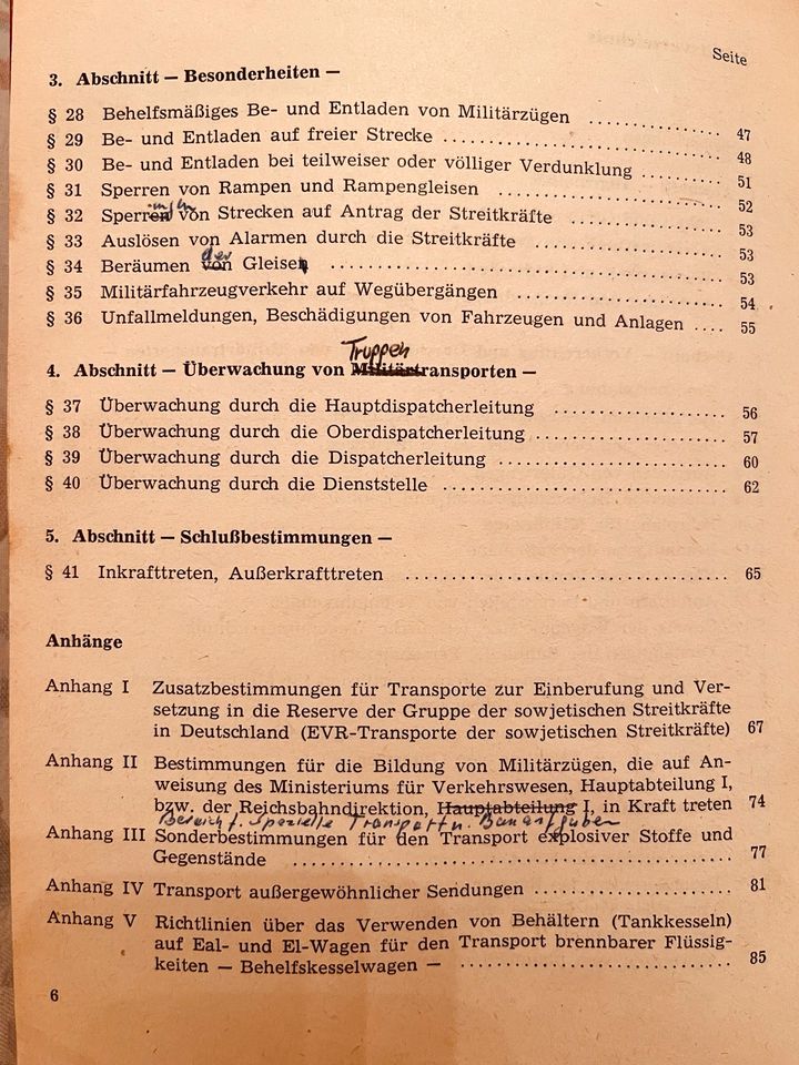 Deutsche Reichsbahn - Dienstvorschrift für Militärtransporte in Berlin