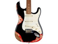 MJT Stratocaster mit Kloppmann 1954 Pickups Black over Red Relic Hessen - Linsengericht Vorschau