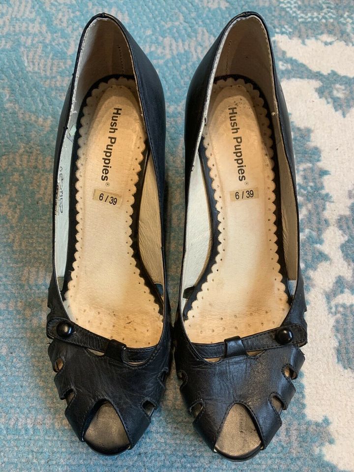 Pumps Peeptoes schwarz Hush Puppies Gr. 39 *Wie NEU in Pennewitz