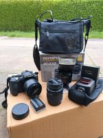 Kamera-Set Olympus E510 mit zwei Objektiven und zwei Blitzgeräten Sachsen-Anhalt - Dahlenwarsleben Vorschau